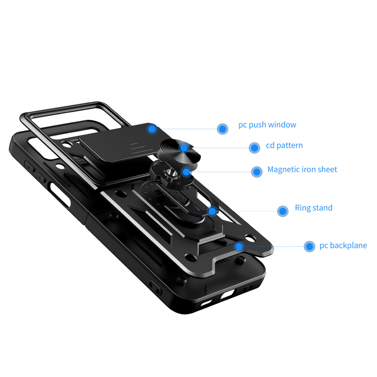 Pokrowiec etui pancerne Armor Case granatowe SAMSUNG Galaxy Z Flip 3 / 10