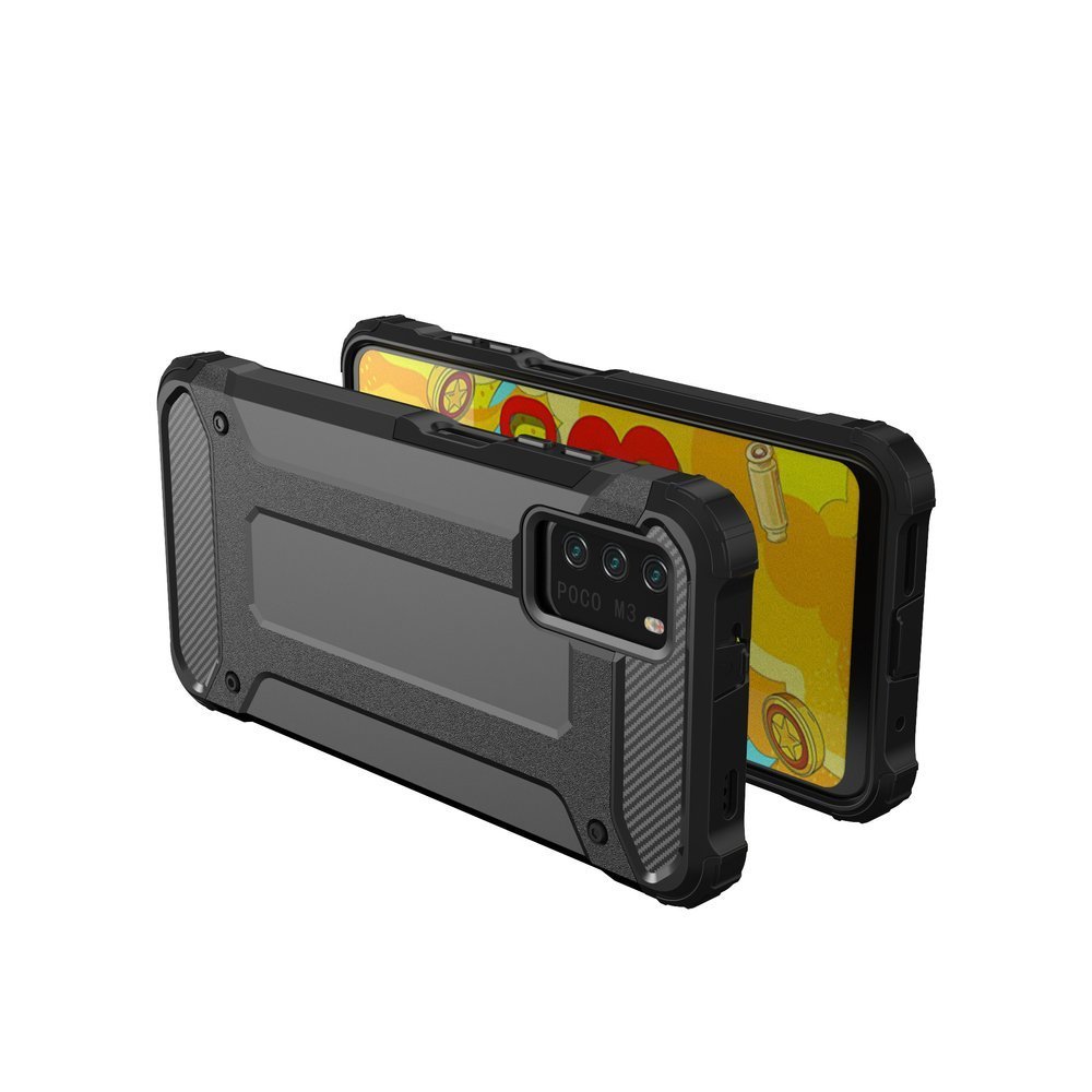 Pokrowiec etui pancerne Armor case granatowe Xiaomi Redmi 9T / 2