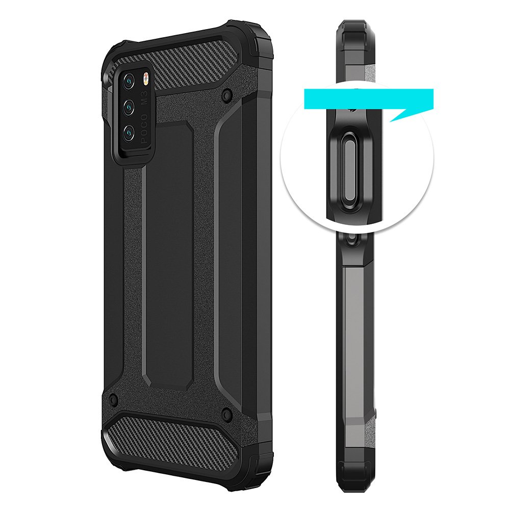 Pokrowiec etui pancerne Armor case granatowe Xiaomi Redmi 9T / 4