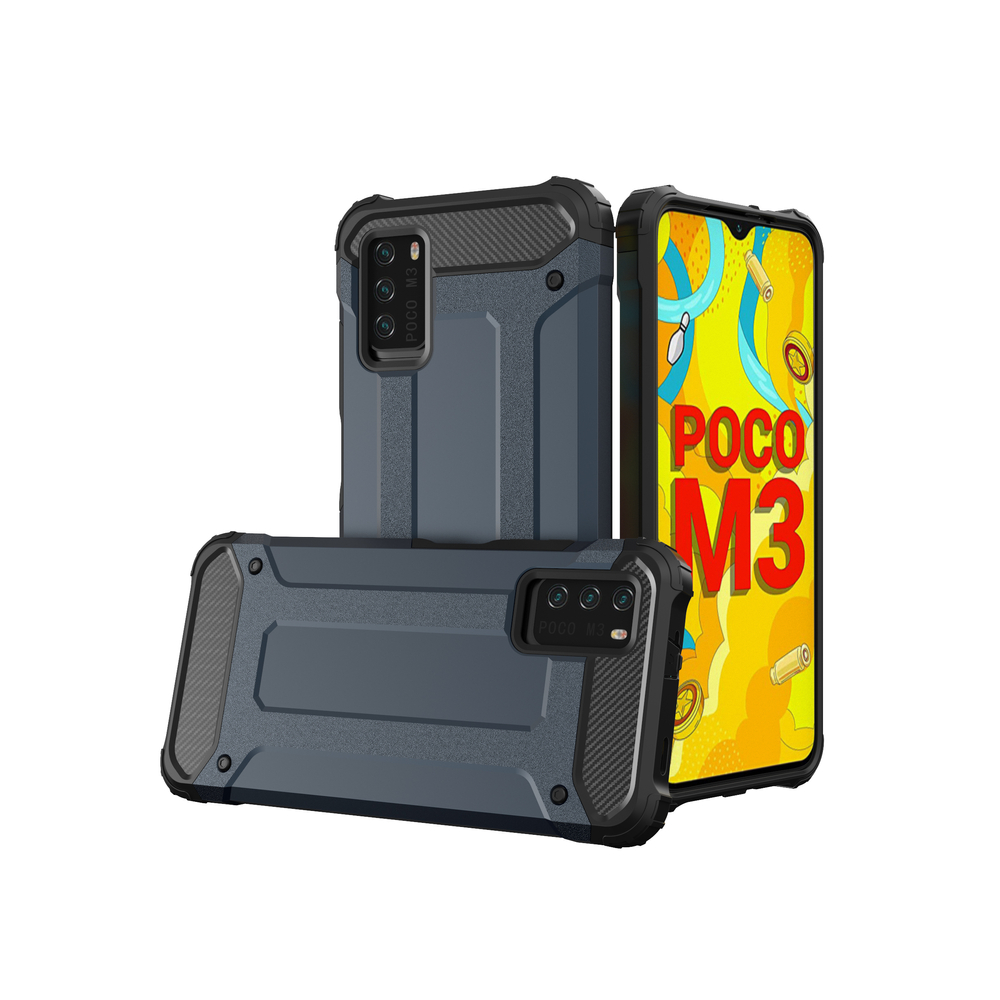 Pokrowiec etui pancerne Armor case granatowe Xiaomi Redmi Note 10 5G