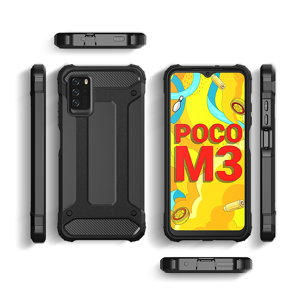 Pokrowiec etui pancerne Armor case granatowe Xiaomi Redmi Note 10 5G / 3