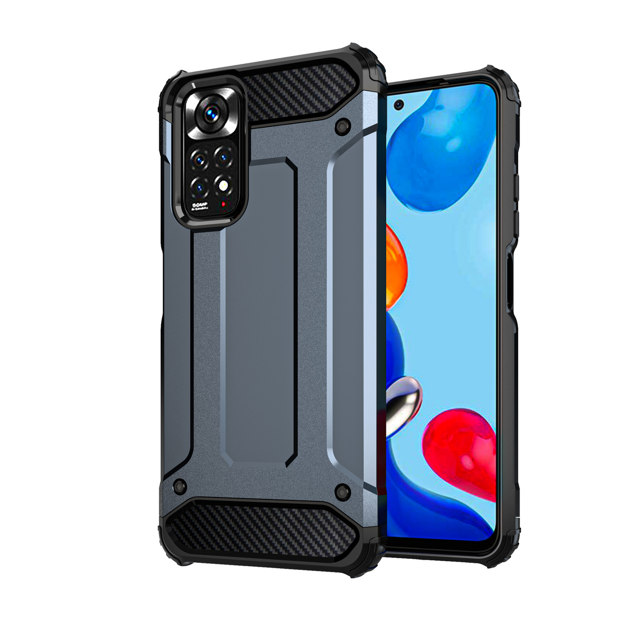 Pokrowiec etui pancerne Armor Case granatowe Xiaomi Redmi Note 11 / 2