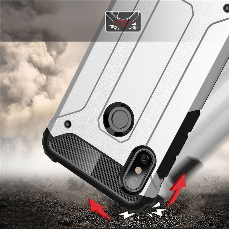 Pokrowiec etui pancerne Armor case granatowe Xiaomi Redmi Note 6 Pro / 7