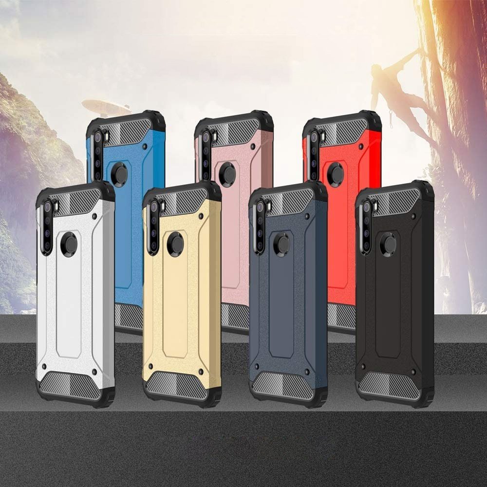 Pokrowiec etui pancerne Armor case granatowe Xiaomi Redmi Note 8 / 6