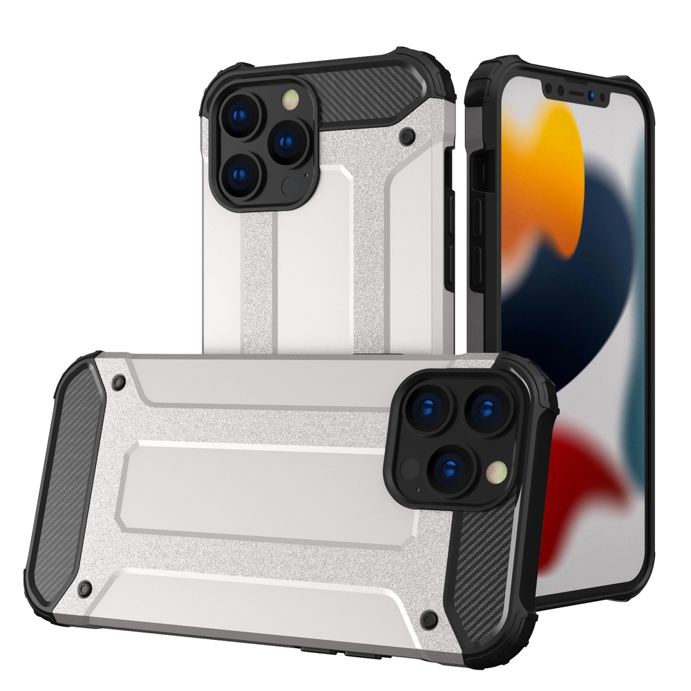 Pokrowiec etui pancerne Armor case srebrne APPLE iPhone 13 Pro Max