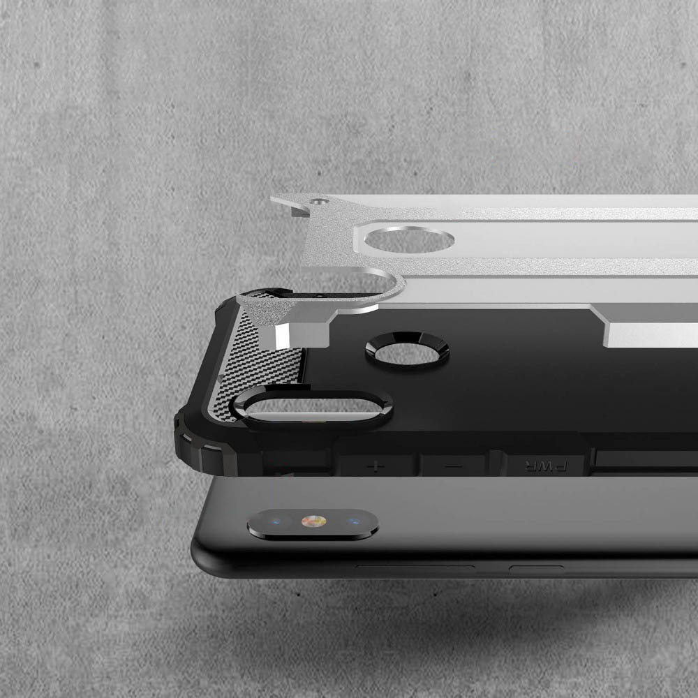 Pokrowiec etui pancerne Armor case srebrne Xiaomi Redmi 6 Pro / 2