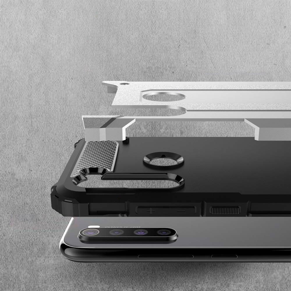 Pokrowiec etui pancerne Armor case srebrne Xiaomi Redmi Note 8 / 5