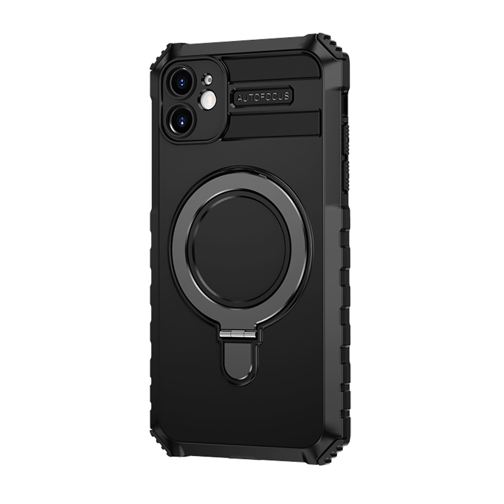 Pokrowiec etui pancerne Armor Magsafe Metal Ring Case czarne APPLE iPhone 11