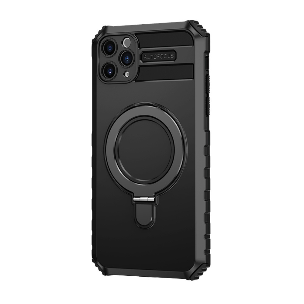 Pokrowiec etui pancerne Armor Magsafe Metal Ring Case czarne APPLE iPhone 11 Pro