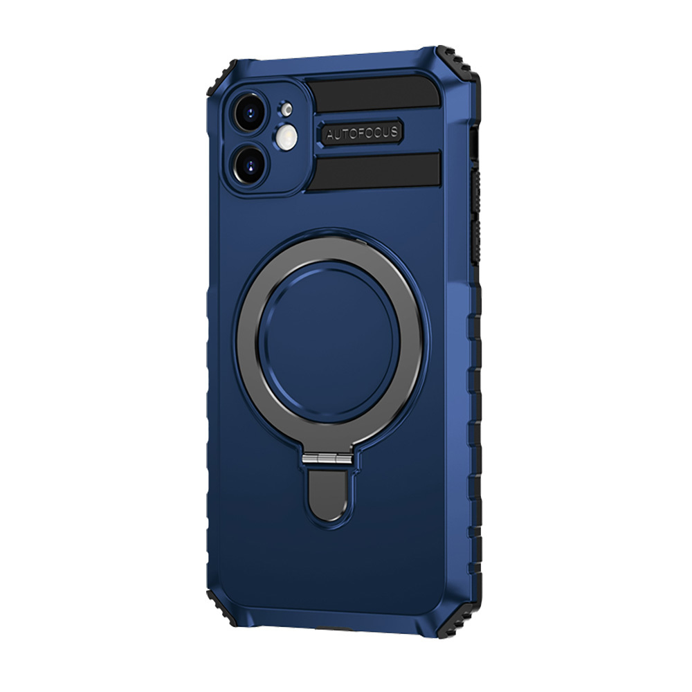 Pokrowiec etui pancerne Armor Magsafe Metal Ring Case niebieskie APPLE iPhone 11
