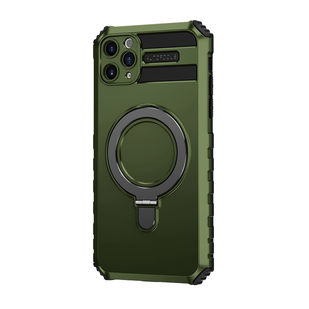 Pokrowiec etui pancerne Armor Magsafe Metal Ring Case zielone APPLE iPhone 11 Pro
