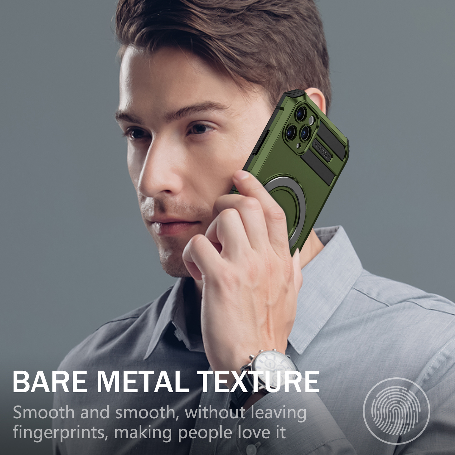Pokrowiec etui pancerne Armor Magsafe Metal Ring Case zielone APPLE iPhone 11 Pro Max / 5