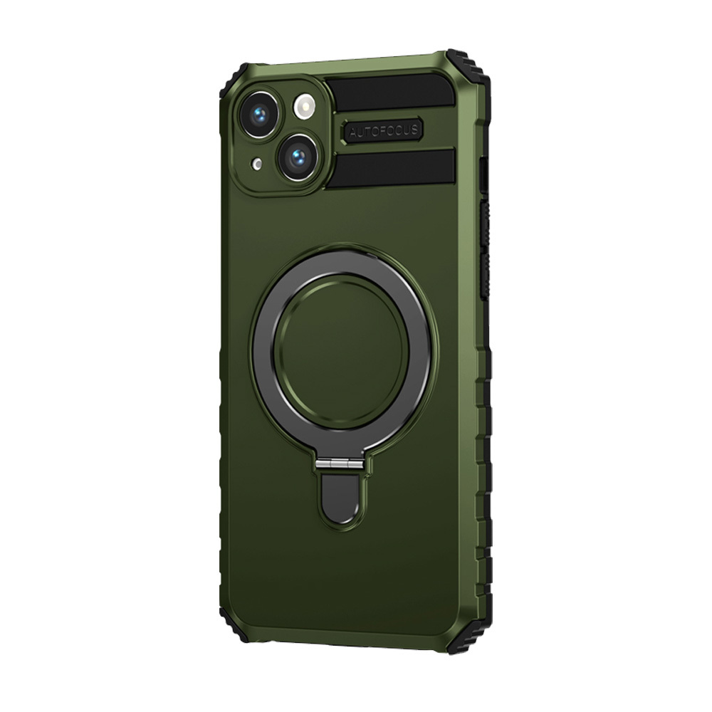 Pokrowiec etui pancerne Armor Magsafe Metal Ring Case zielone APPLE iPhone 14