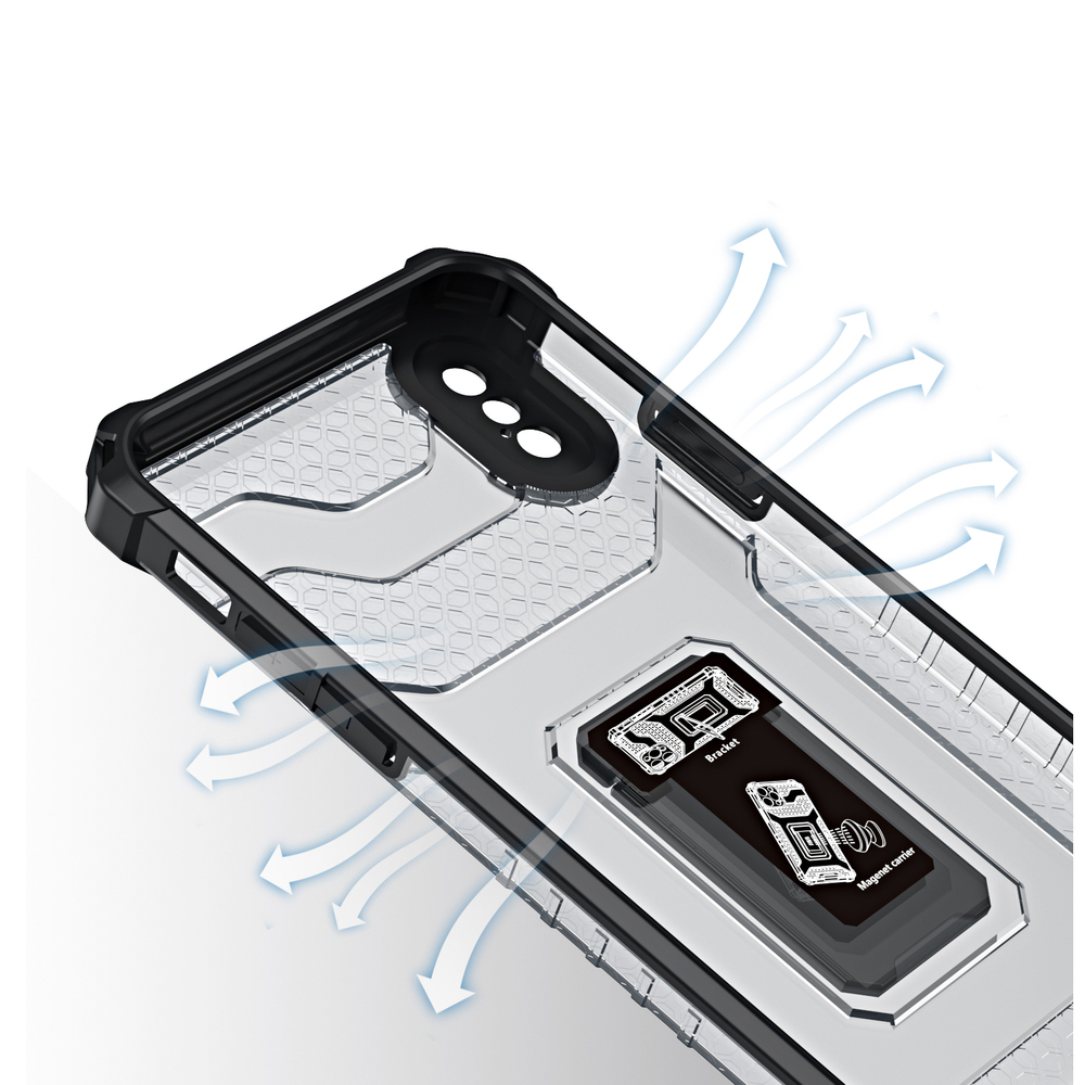 Pokrowiec etui pancerne Crystal Ring Case czarne APPLE iPhone XS Max / 4