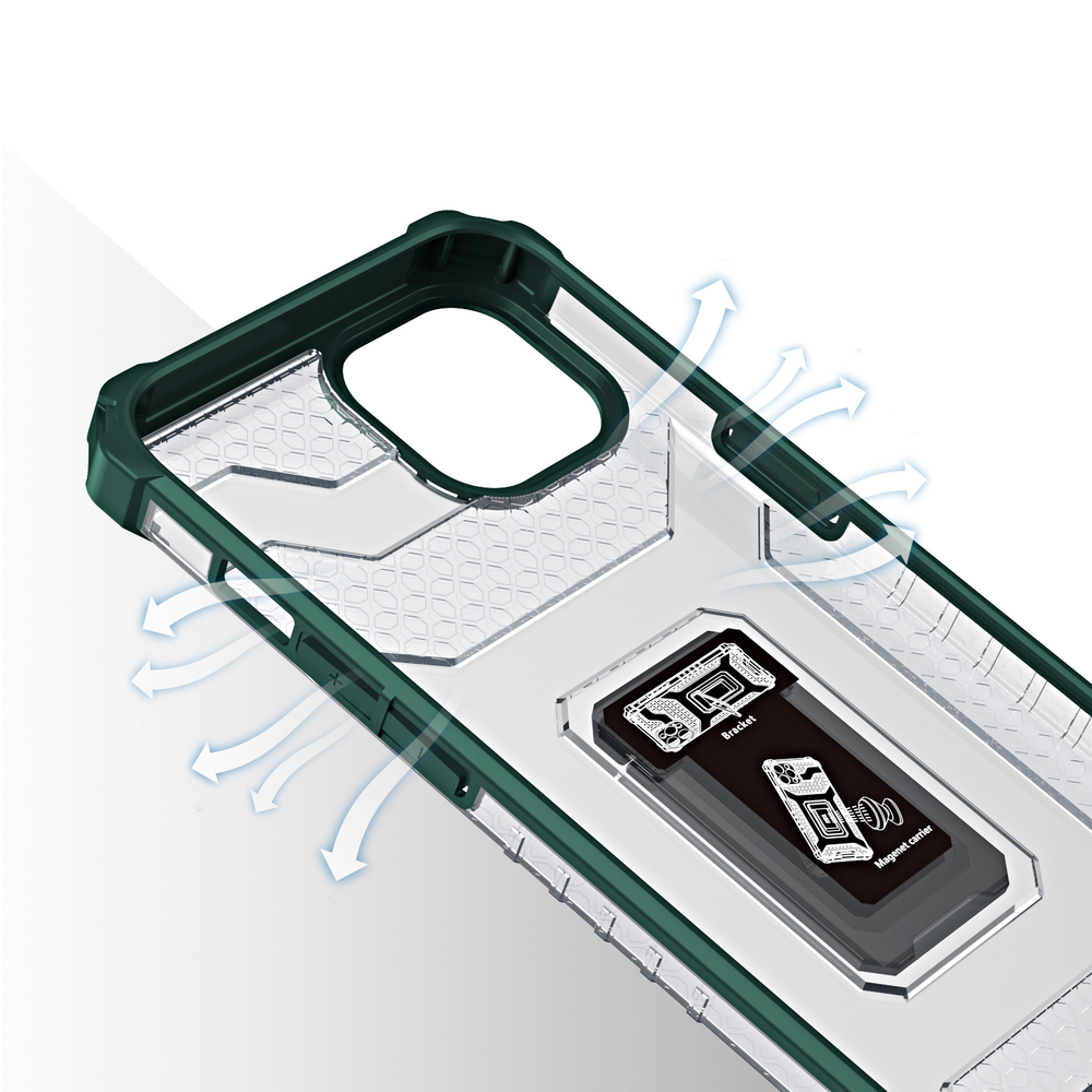 Pokrowiec etui pancerne Crystal Ring Case zielone APPLE iPhone 12 Mini / 6