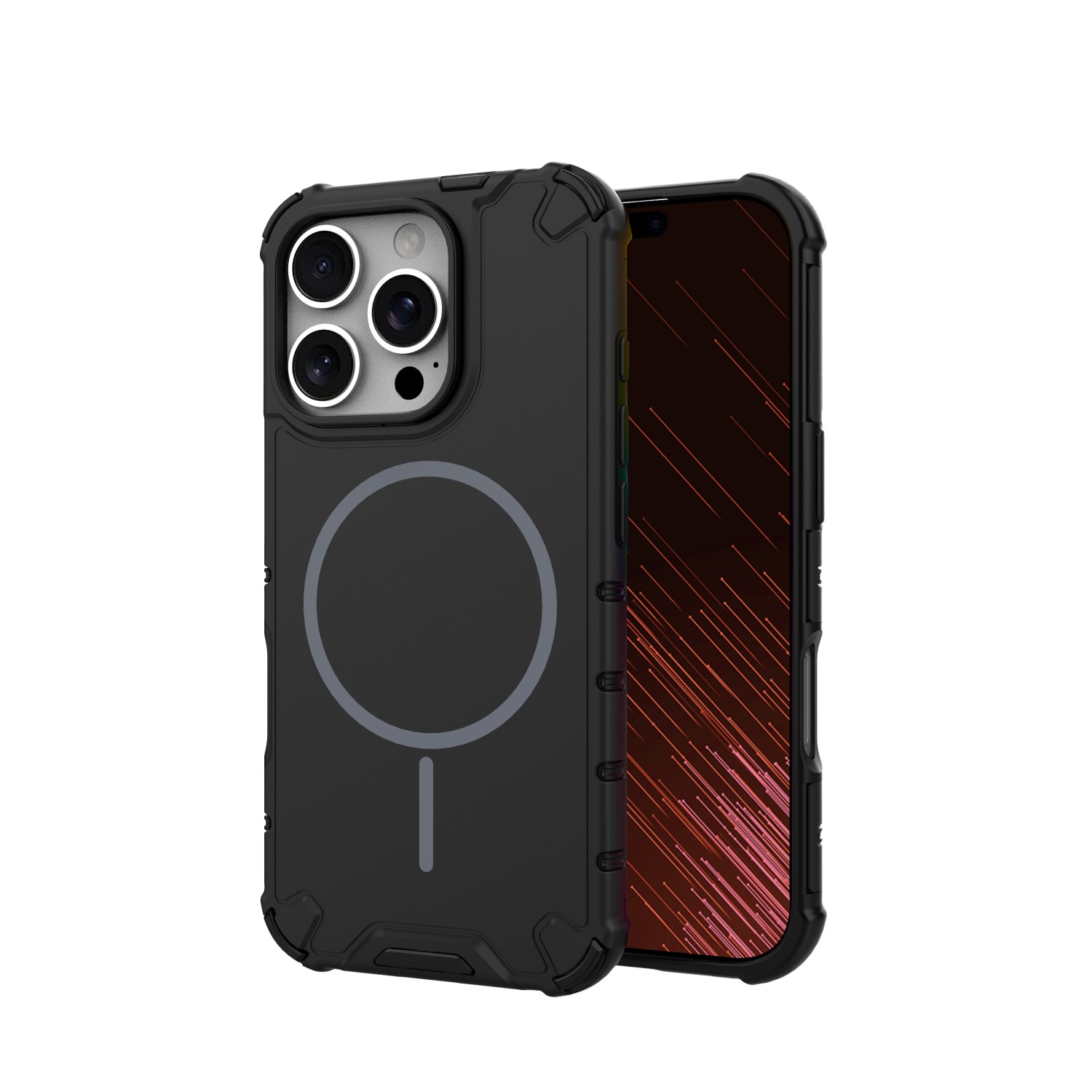 Pokrowiec etui pancerne Defender 2in1 Mag czarne APPLE iPhone 16 Pro Max / 2 Pokrowiec etui pancerne Defender 2in1 Mag czarne APPLE iPhone 16 Pro Max / 2