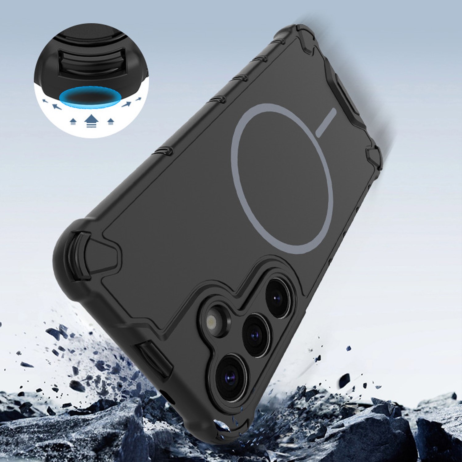 Pokrowiec etui pancerne Defender 2in1 Mag czarne SAMSUNG Galaxy S26 / 6