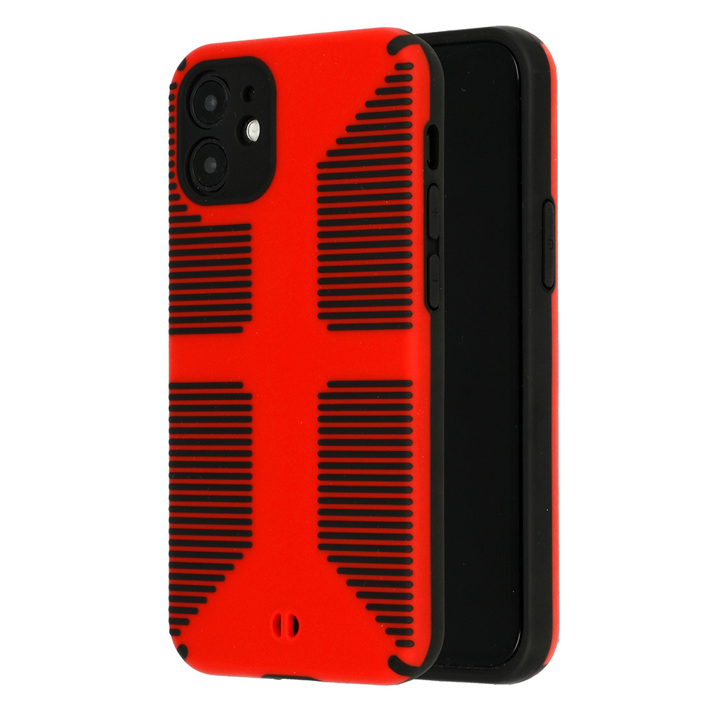 Pokrowiec etui pancerne Grip Case czerwone Xiaomi Redmi Note 10S