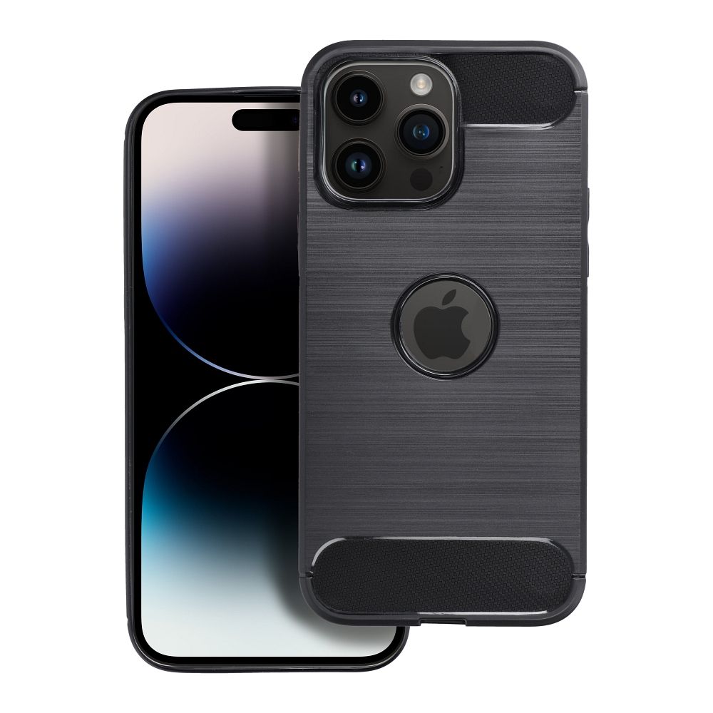 Pokrowiec etui pancerne Karbon Case czarne APPLE iPhone 16 Plus / 2