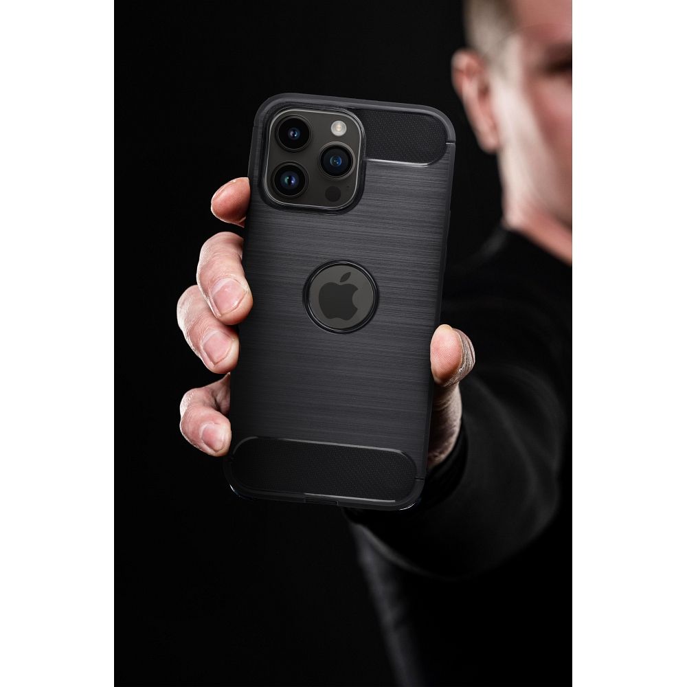 Pokrowiec etui pancerne Karbon Case czarne APPLE iPhone 16 Plus / 3