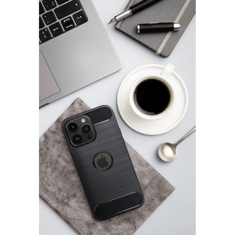 Pokrowiec etui pancerne Karbon Case czarne APPLE iPhone 16 Plus / 4