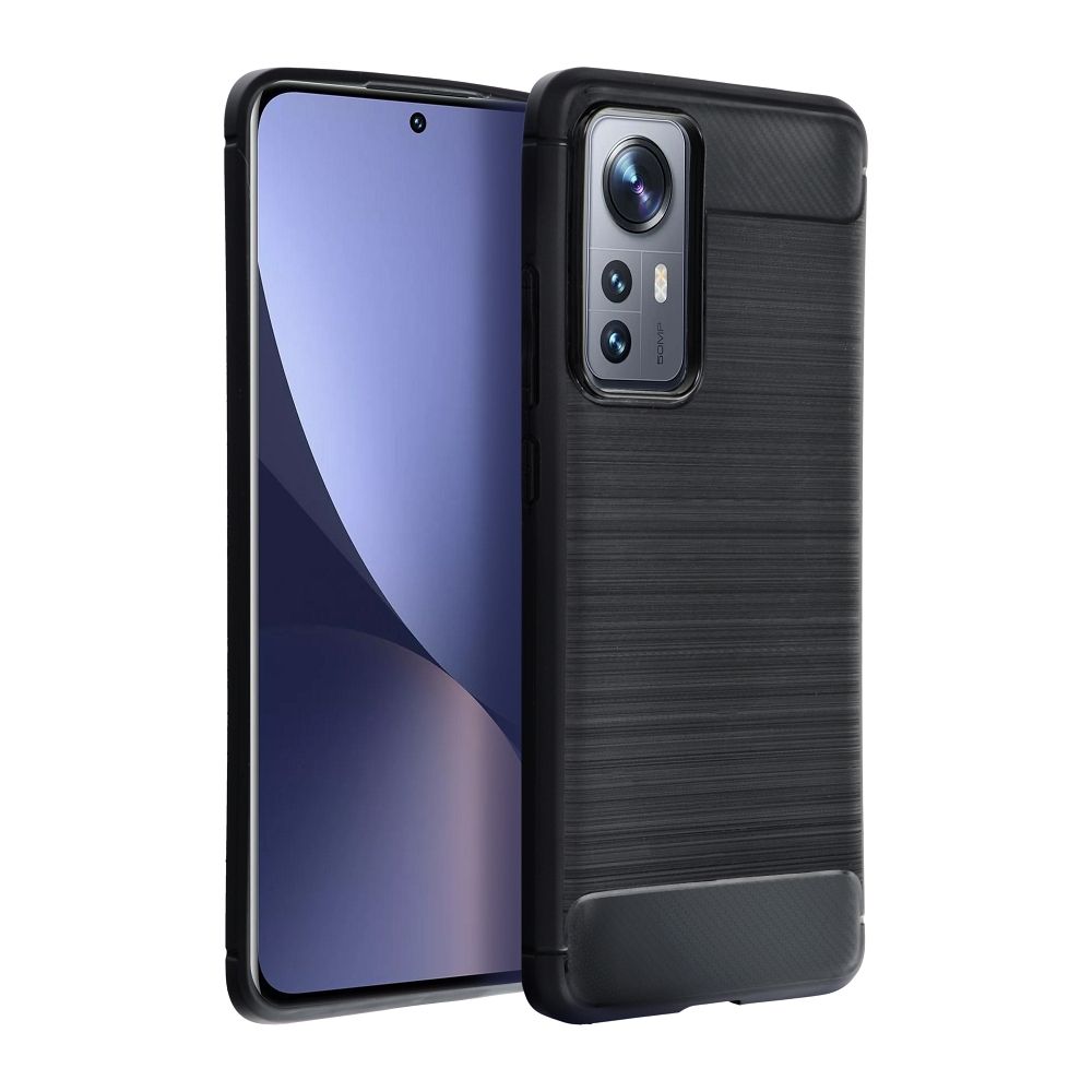 Pokrowiec etui pancerne Karbon Case czarne Oppo Reno 12 Pro 5G