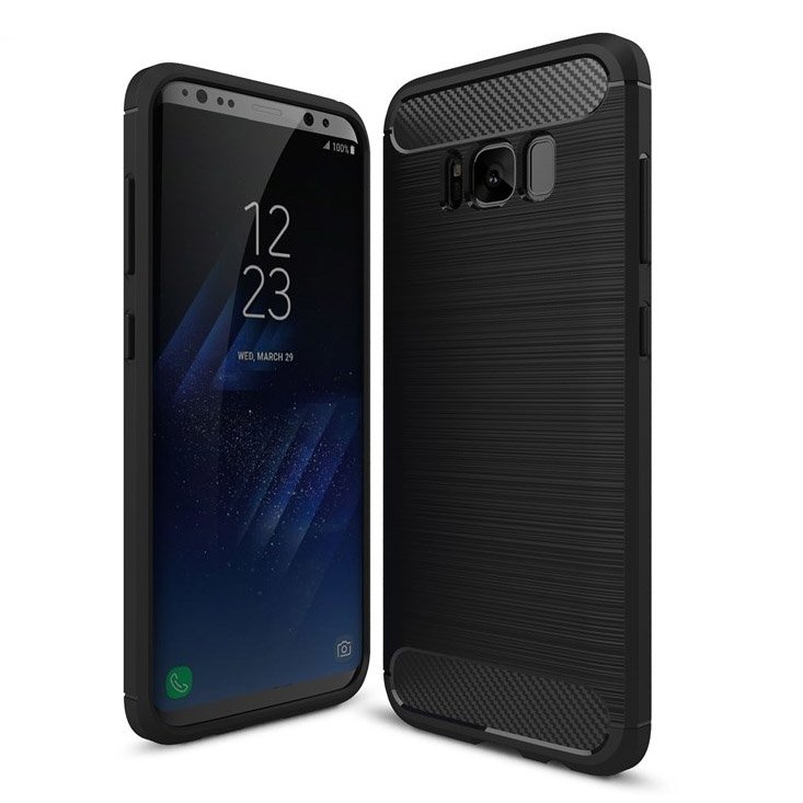 Pokrowiec etui pancerne Karbon Case czarne SAMSUNG Galaxy S8+
