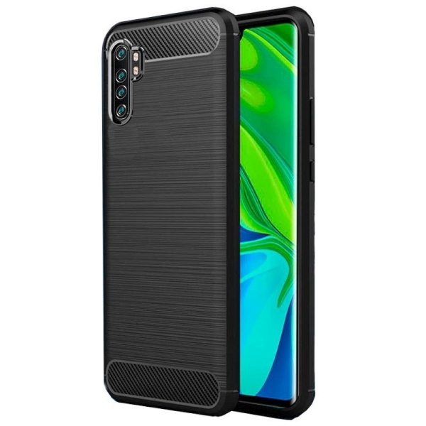 Pokrowiec etui pancerne Karbon Case czarne Xiaomi Mi Note 10 Lite