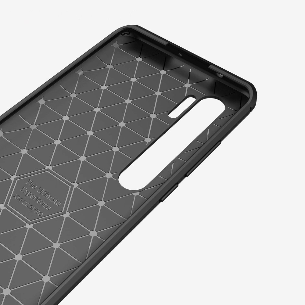 Pokrowiec etui pancerne Karbon Case czarne Xiaomi Mi Note 10 Pro / 3