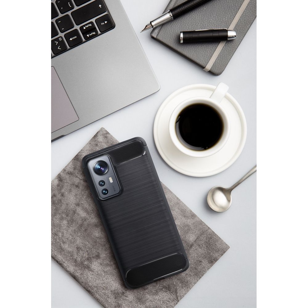 Pokrowiec etui pancerne Karbon Case czarne Xiaomi Redmi Note 15 5G / 7