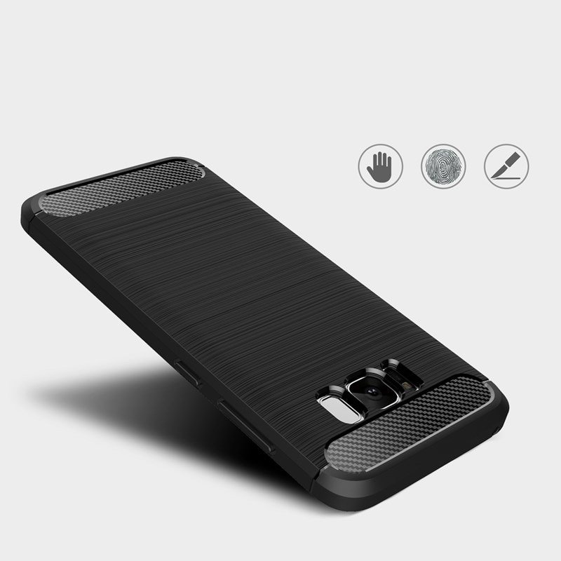 Pokrowiec etui pancerne Karbon Case granatowe SAMSUNG Galaxy S8+ / 3