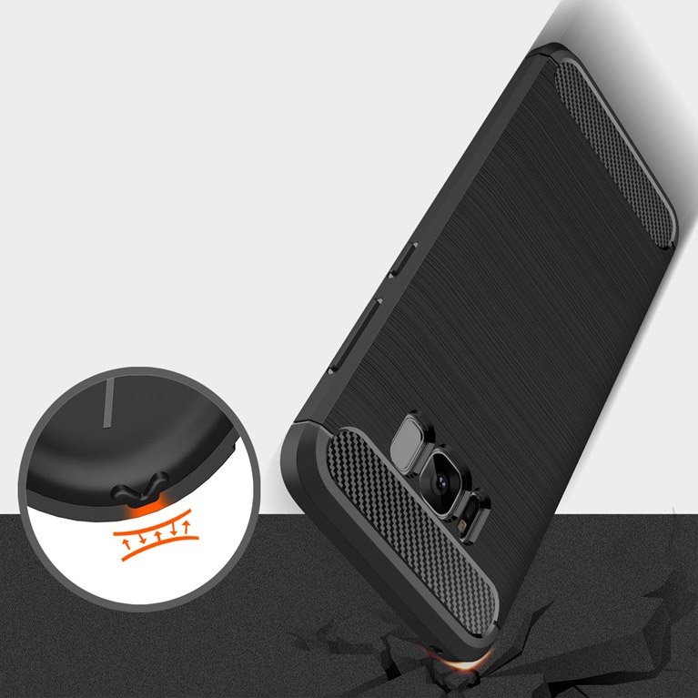 Pokrowiec etui pancerne Karbon Case granatowe SAMSUNG Galaxy S8+ / 6
