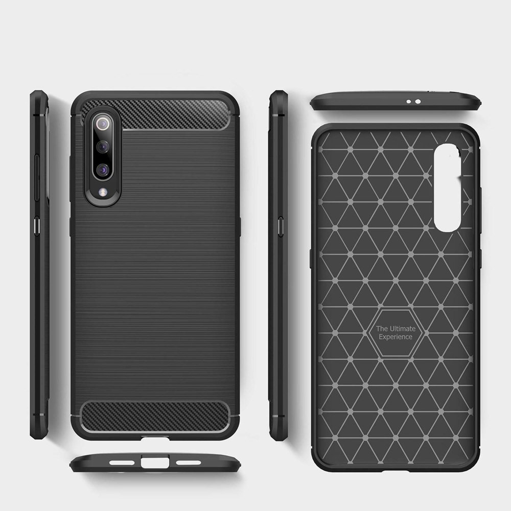 Pokrowiec etui pancerne Karbon Case granatowe Xiaomi Mi 9 / 4