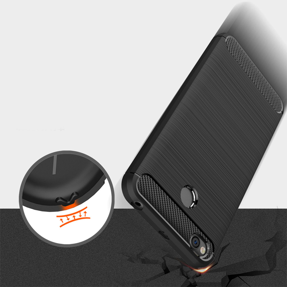 Pokrowiec etui pancerne Karbon Case granatowe Xiaomi Redmi 4X / 5