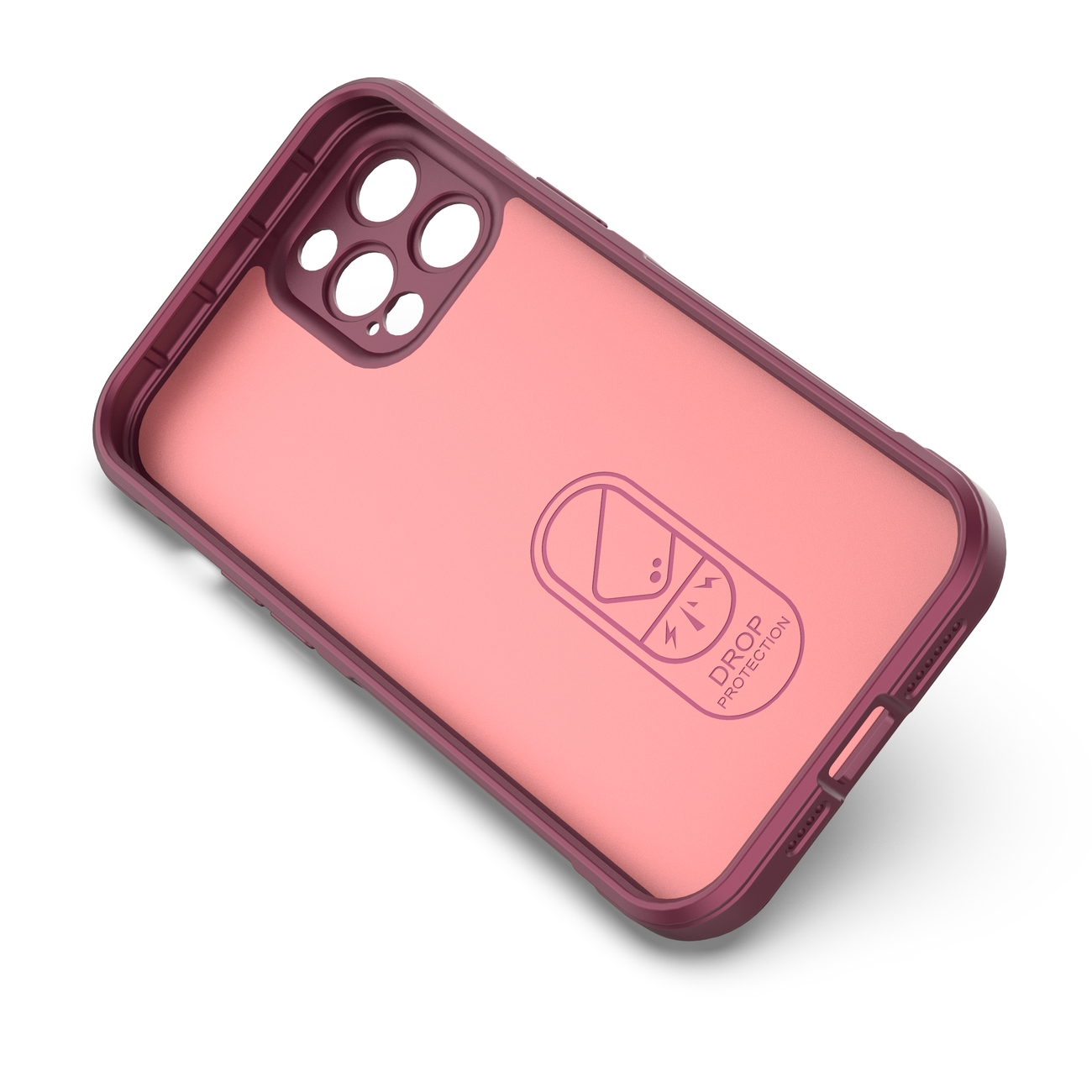 Pokrowiec etui pancerne Magic Shield Case burgundowe APPLE iPhone 12 Pro Max / 4