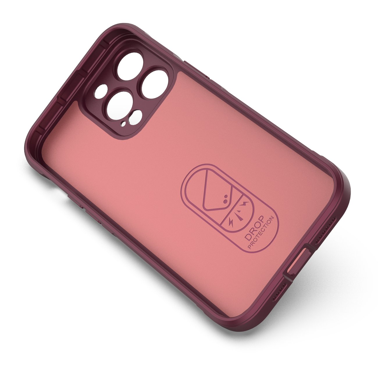 Pokrowiec etui pancerne Magic Shield Case burgundowe APPLE iPhone 14 Pro Max / 7