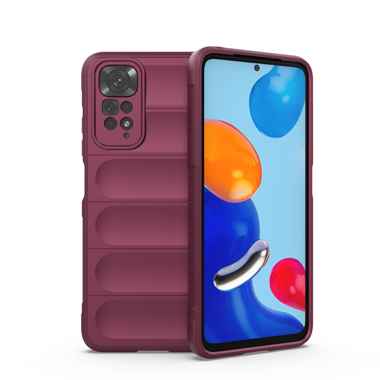 Pokrowiec etui pancerne Magic Shield Case burgundowe Xiaomi Redmi Note 11