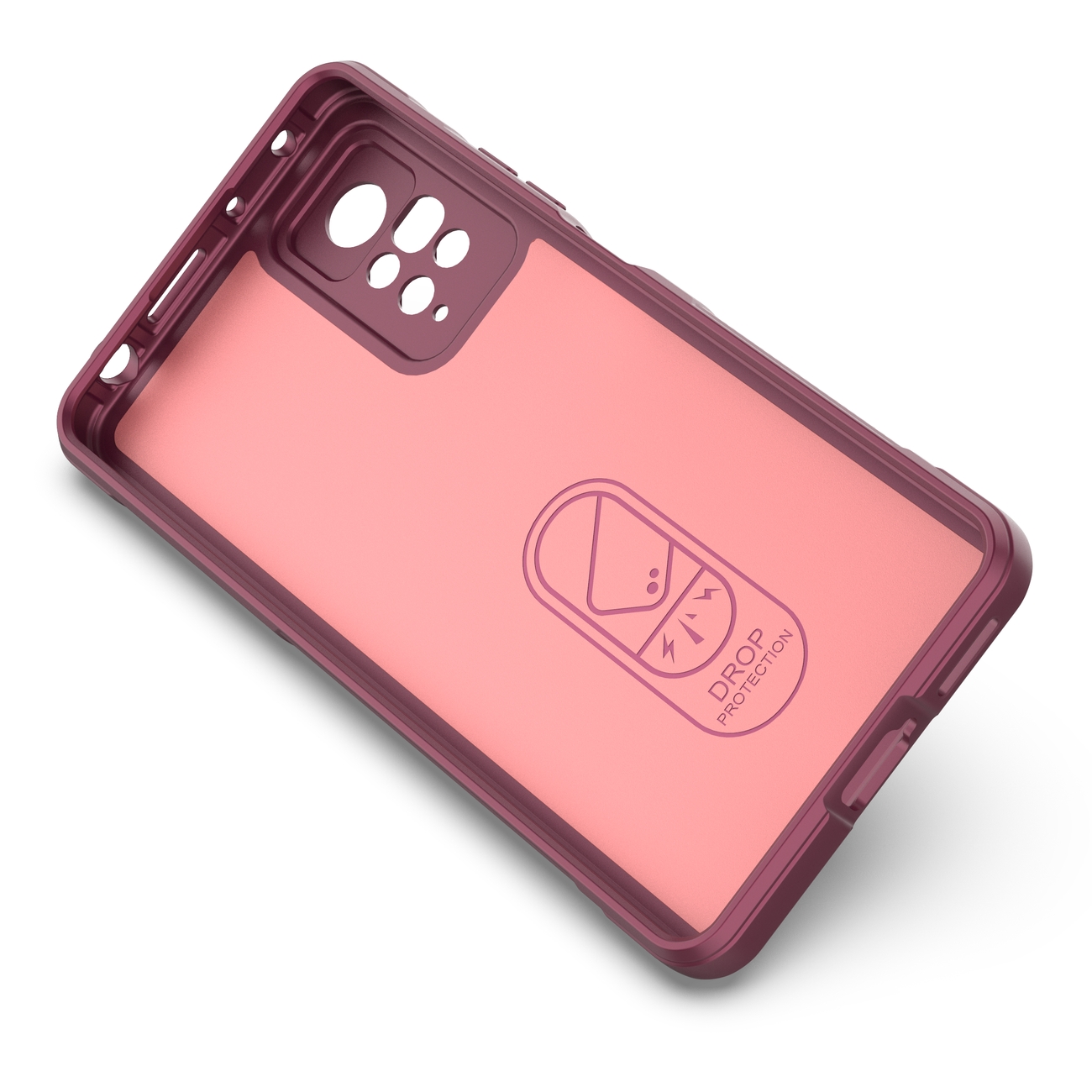 Pokrowiec etui pancerne Magic Shield Case burgundowe Xiaomi Redmi Note 11 Pro / 2