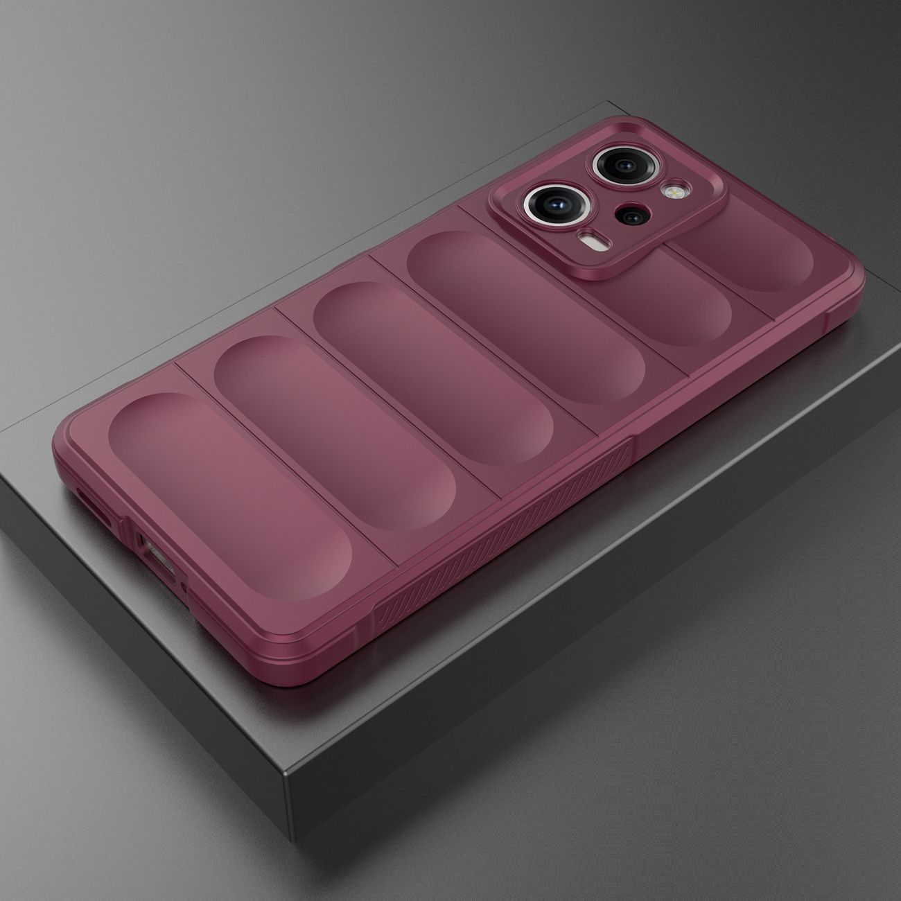 Pokrowiec etui pancerne Magic Shield Case burgundowe Xiaomi Redmi Note 12 Pro / 2