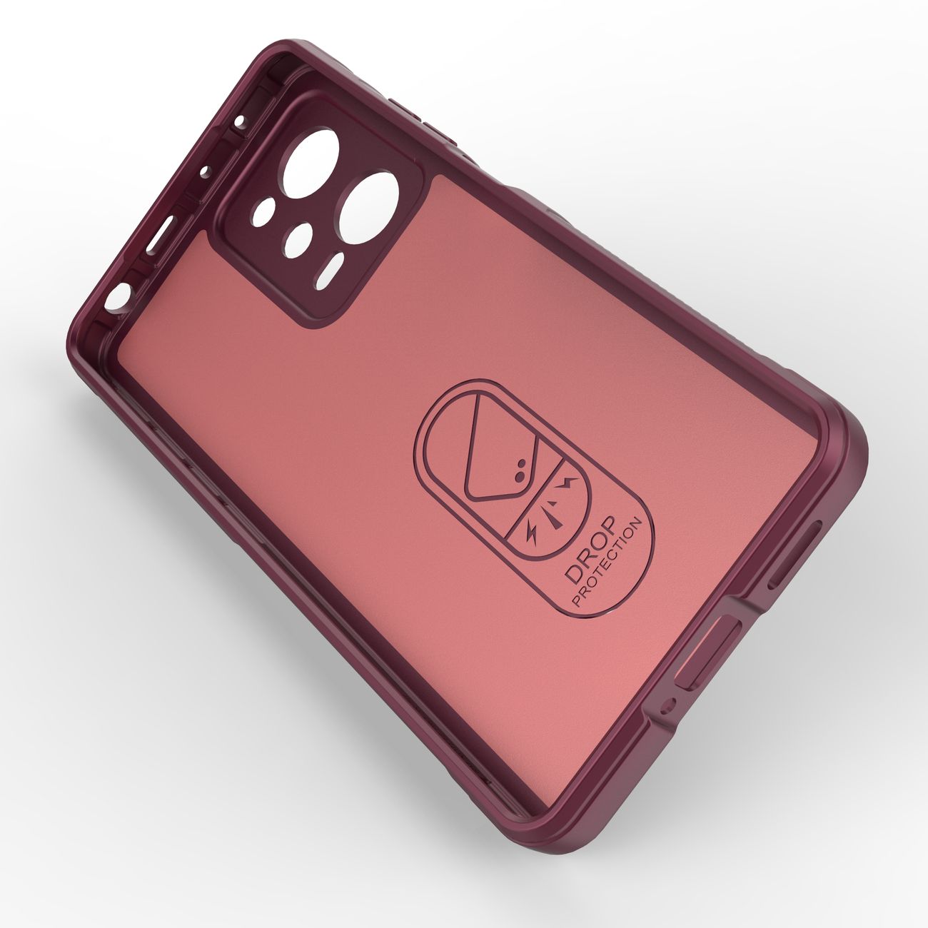 Pokrowiec etui pancerne Magic Shield Case burgundowe Xiaomi Redmi Note 12 Pro / 6
