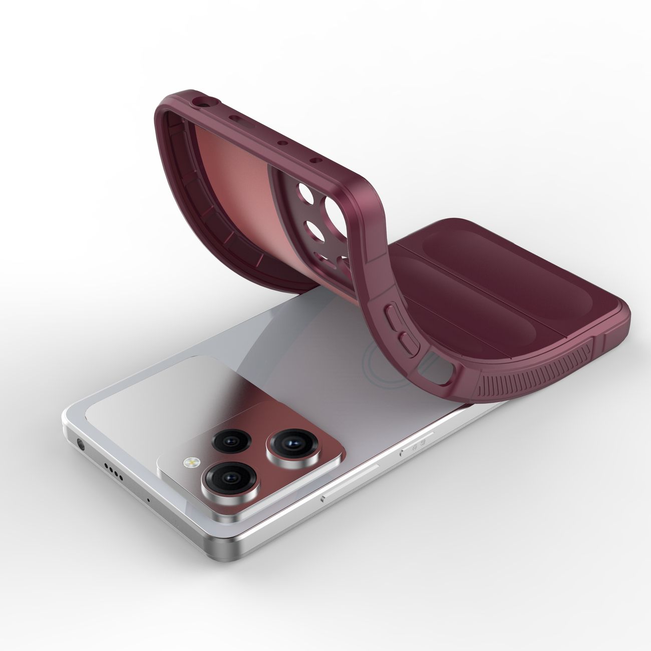 Pokrowiec etui pancerne Magic Shield Case burgundowe Xiaomi Redmi Note 12 Pro / 9