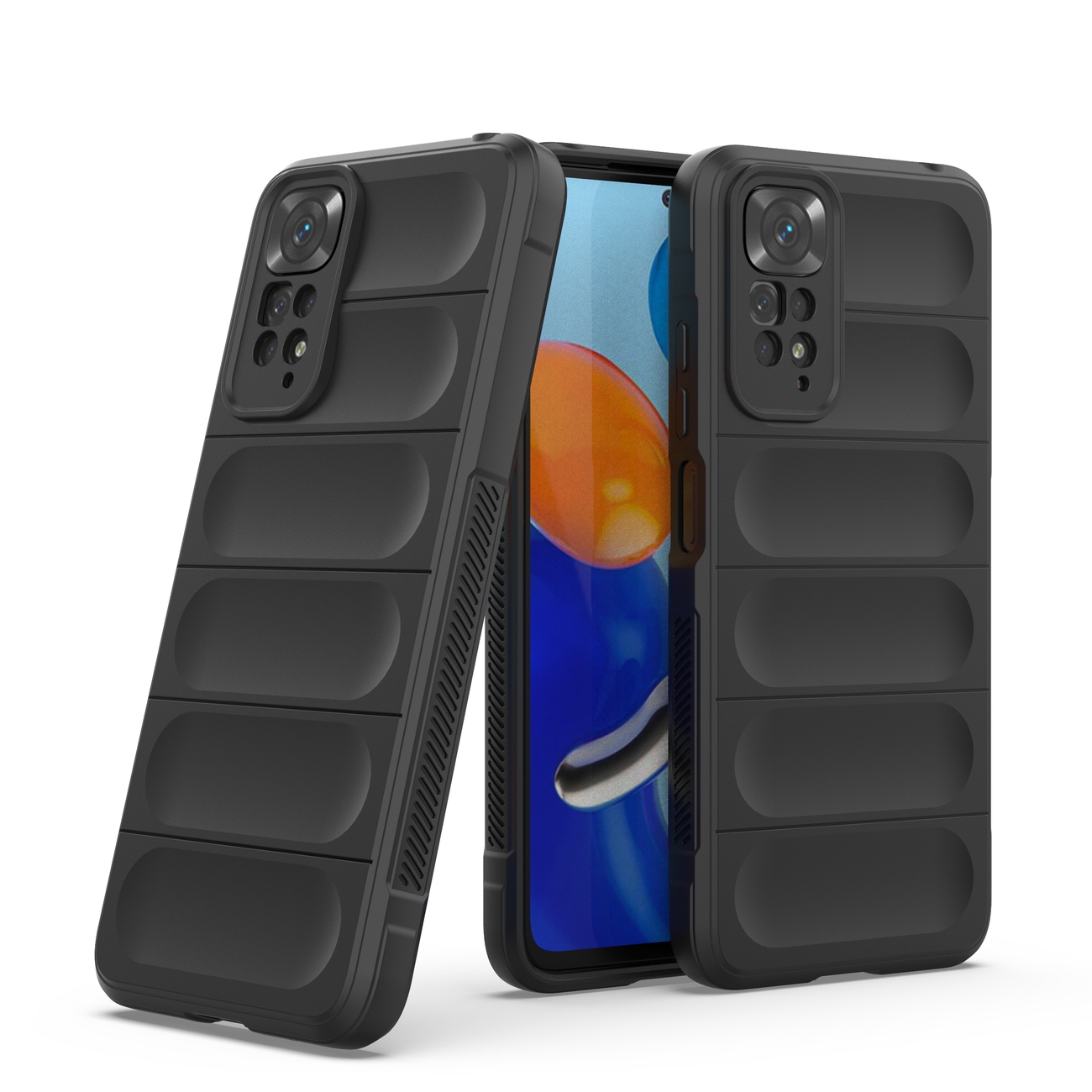 Pokrowiec etui pancerne Magic Shield Case ciemnoniebieskie Xiaomi Redmi Note 11 / 7