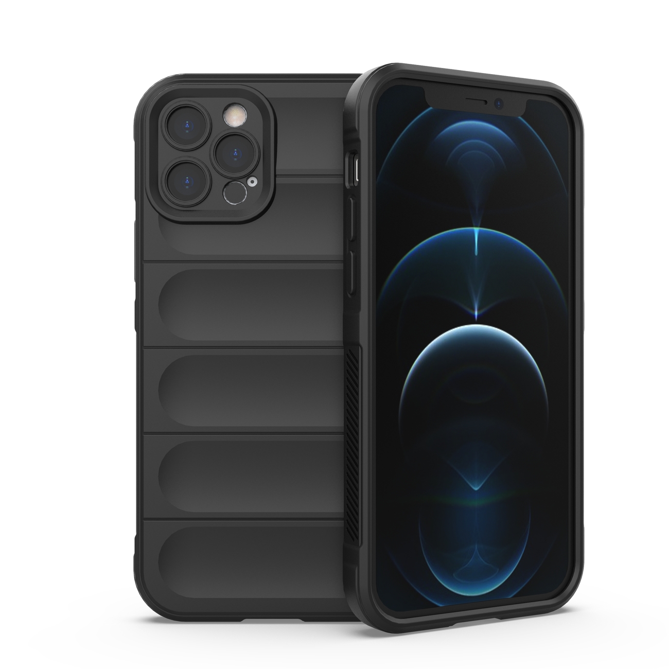 Pokrowiec etui pancerne Magic Shield Case czarne APPLE iPhone 12 Pro