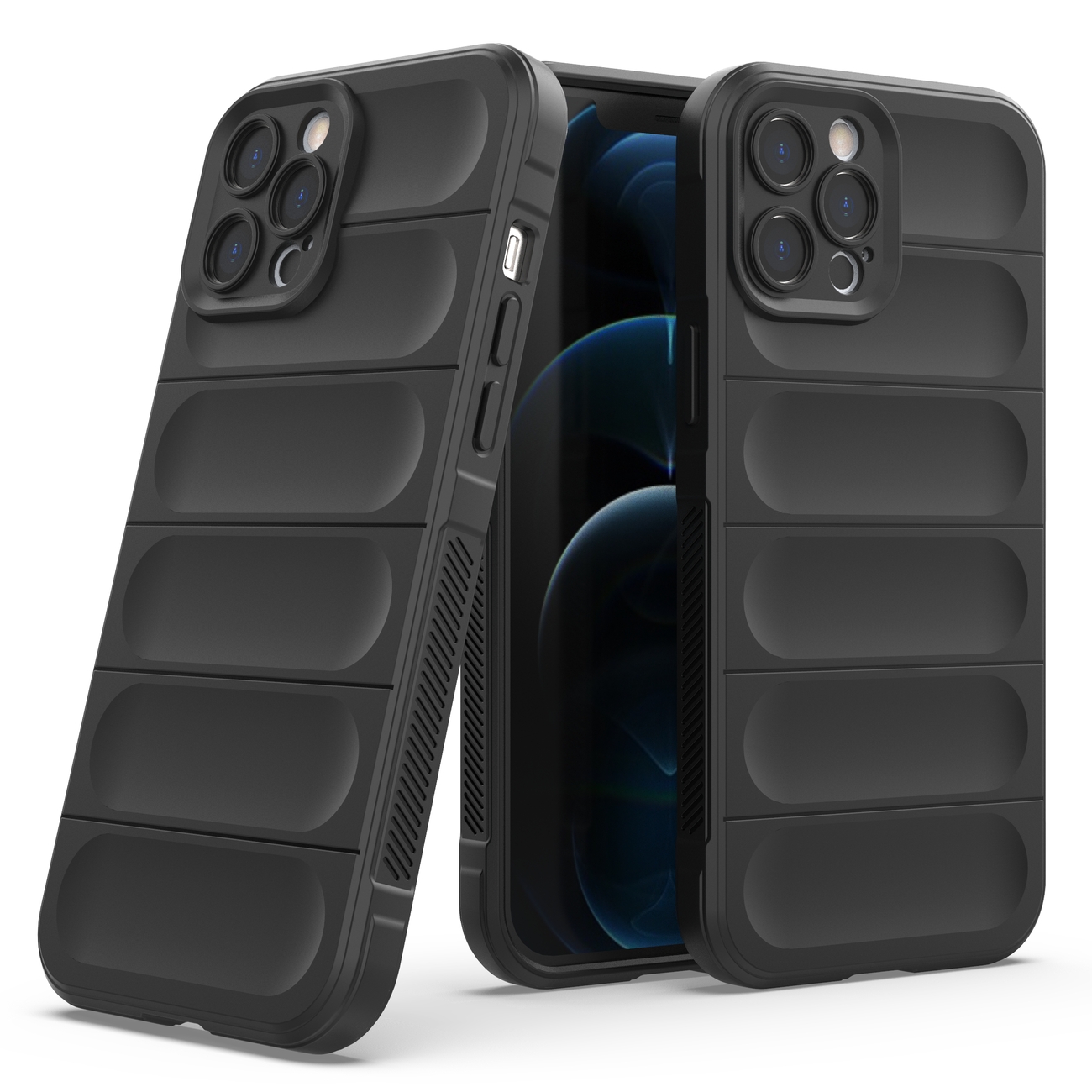 Pokrowiec etui pancerne Magic Shield Case czarne APPLE iPhone 12 Pro Max / 7