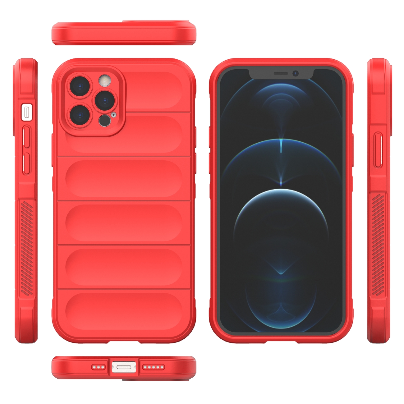Pokrowiec etui pancerne Magic Shield Case czerwone APPLE iPhone 12 Pro / 8