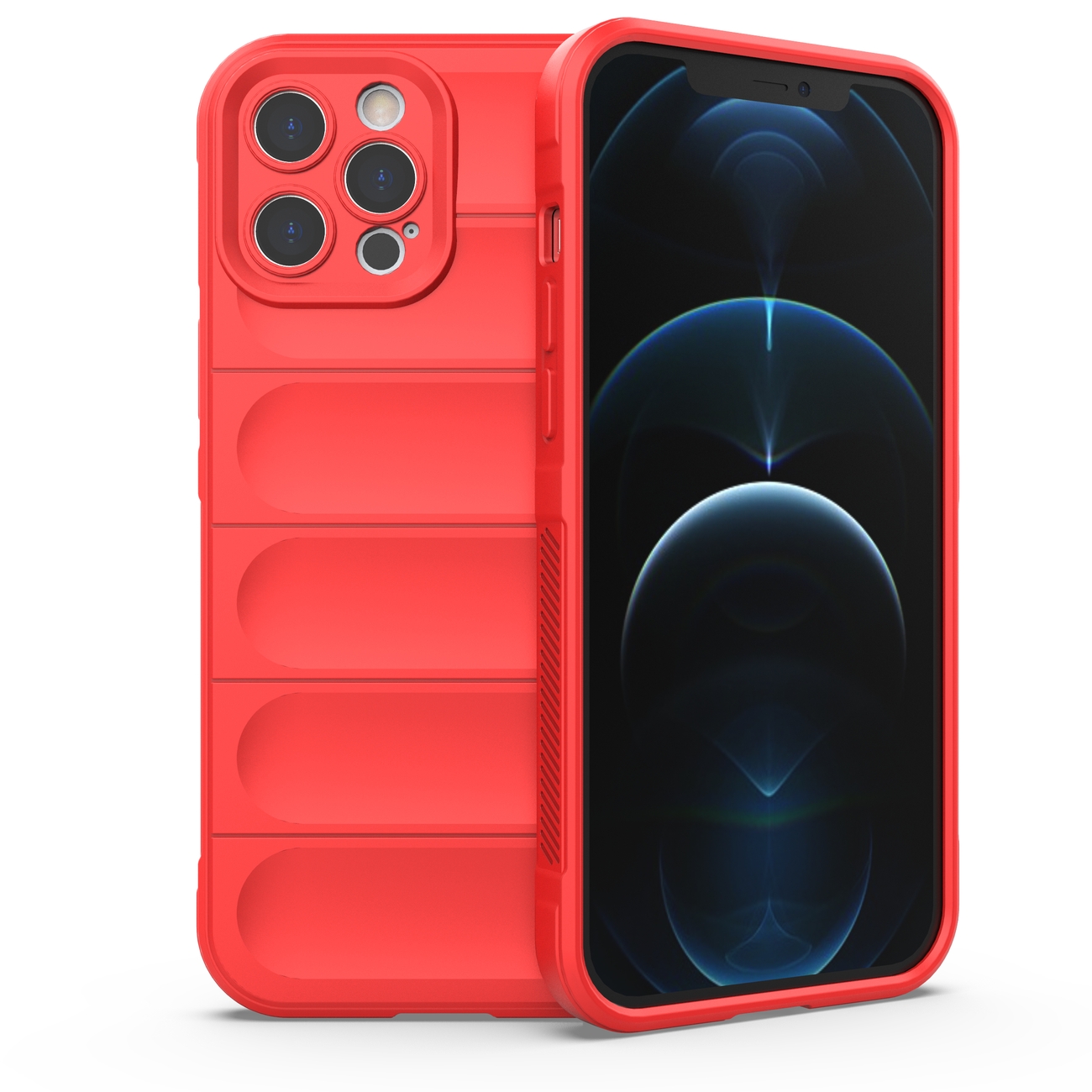 Pokrowiec etui pancerne Magic Shield Case czerwone APPLE iPhone 12 Pro Max