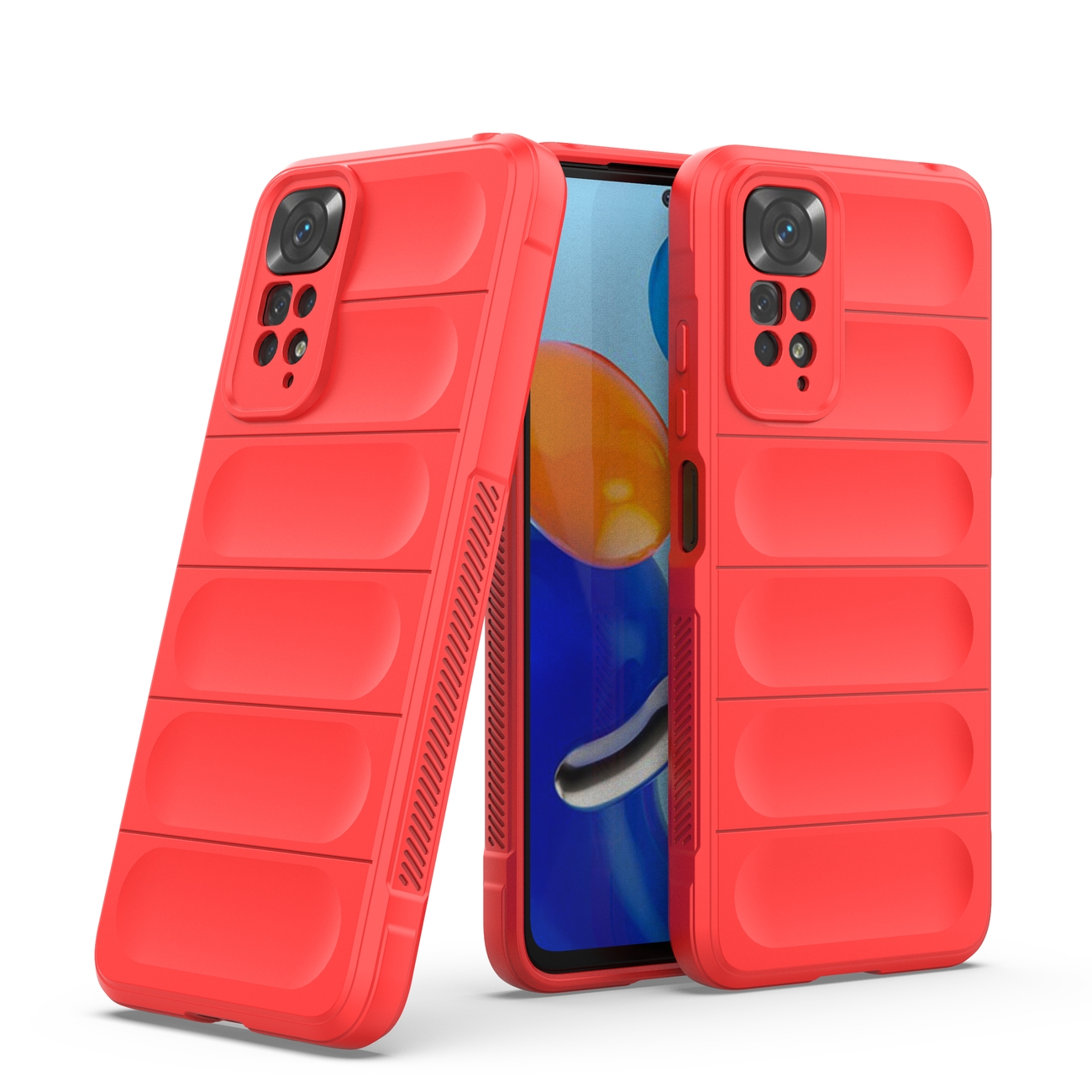 Pokrowiec etui pancerne Magic Shield Case czerwone Xiaomi Redmi Note 11 / 4