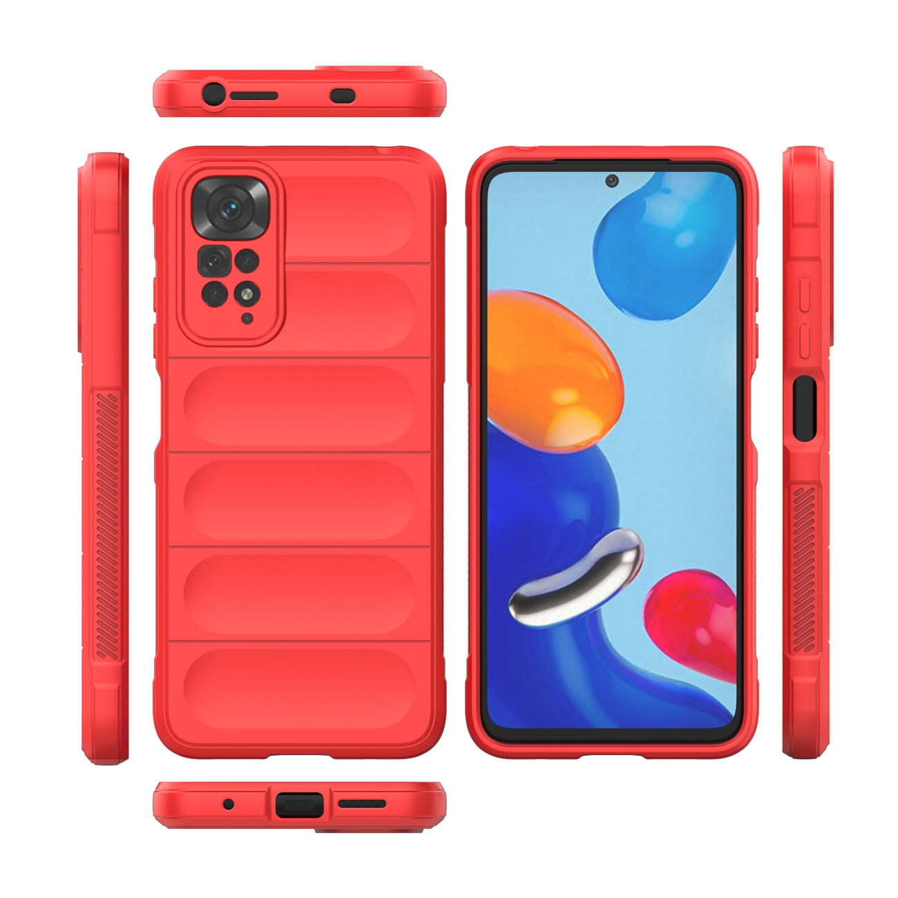 Pokrowiec etui pancerne Magic Shield Case czerwone Xiaomi Redmi Note 11 / 6