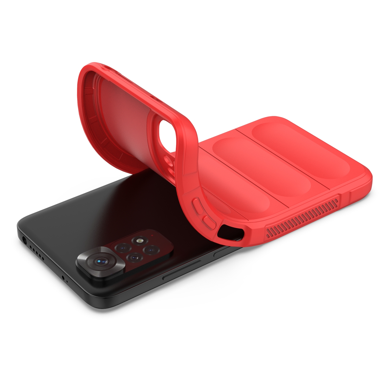 Pokrowiec etui pancerne Magic Shield Case czerwone Xiaomi Redmi Note 11 / 7
