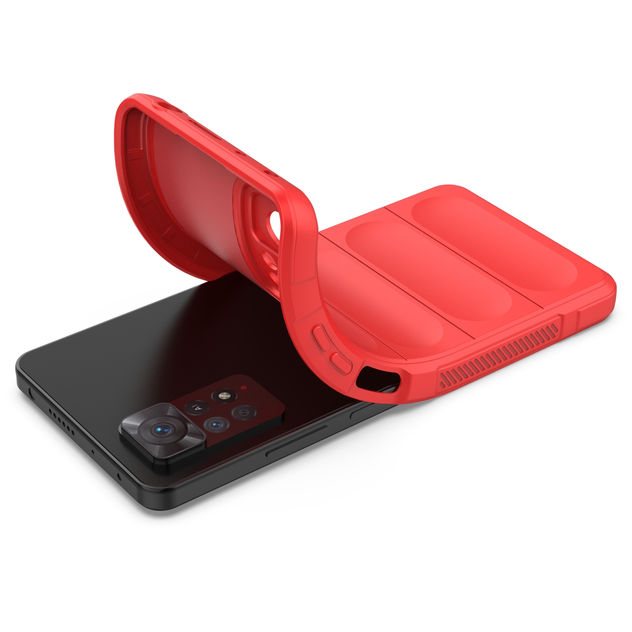 Pokrowiec etui pancerne Magic Shield Case czerwone Xiaomi Redmi Note 11 Pro / 6